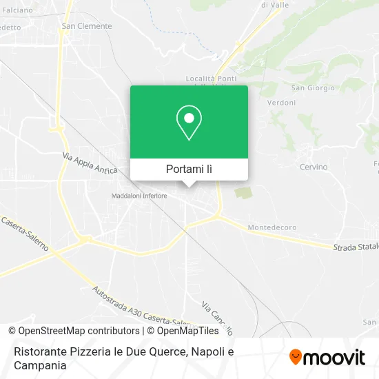 Mappa Ristorante Pizzeria le Due Querce