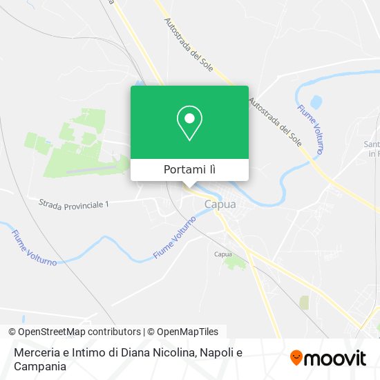 Mappa Merceria e Intimo di Diana Nicolina