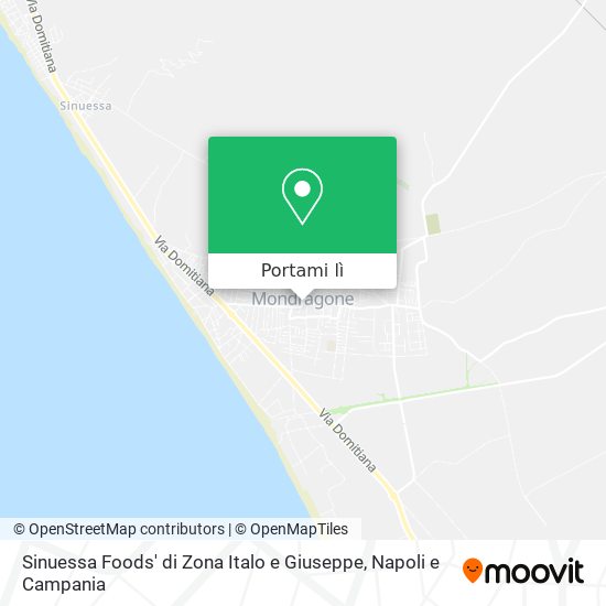 Mappa Sinuessa Foods' di Zona Italo e Giuseppe