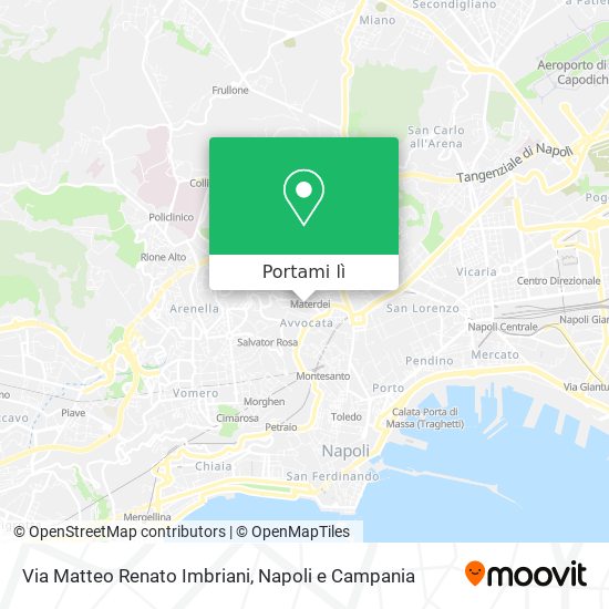 Mappa Via Matteo Renato Imbriani