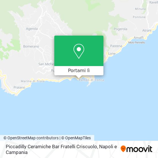 Mappa Piccadilly Ceramiche Bar Fratelli Criscuolo