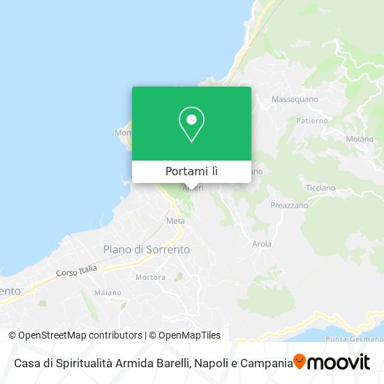Mappa Casa di Spiritualità Armida Barelli