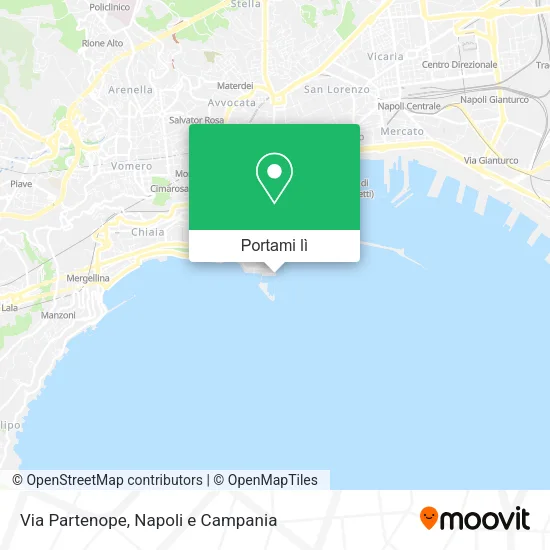 Mappa Via Partenope