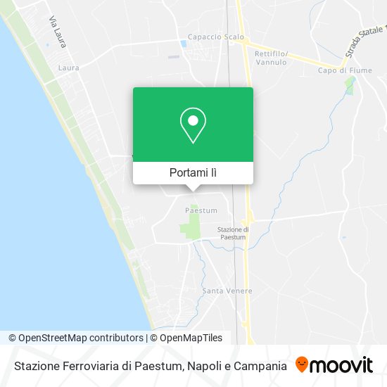 Mappa Stazione Ferroviaria di Paestum