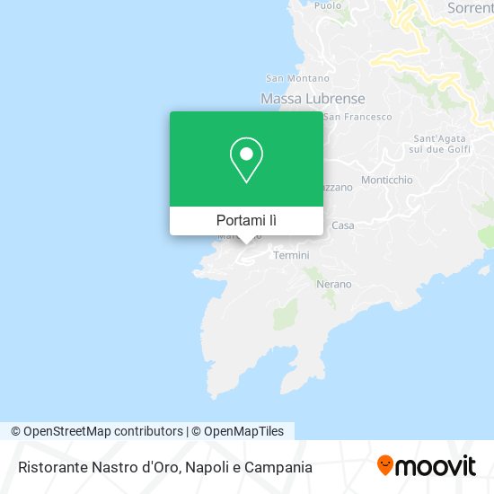 Mappa Ristorante Nastro d'Oro