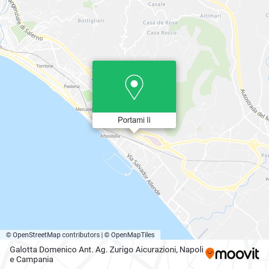 Mappa Galotta Domenico Ant. Ag. Zurigo Aicurazioni
