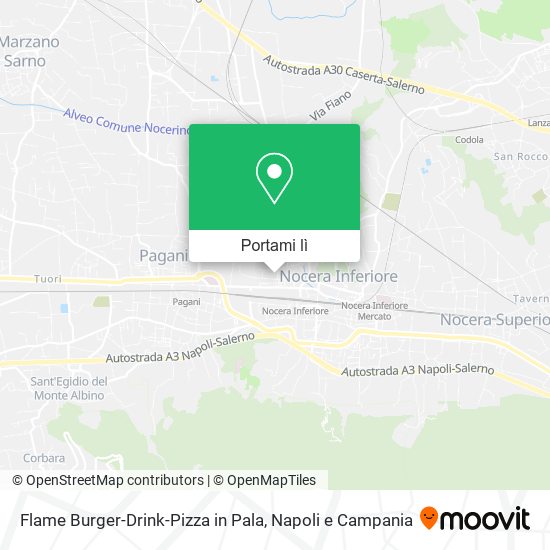 Mappa Flame Burger-Drink-Pizza in Pala