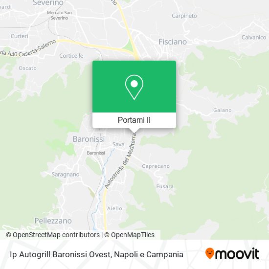 Mappa Ip Autogrill Baronissi Ovest