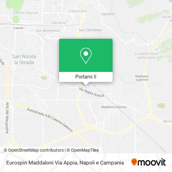 Mappa Eurospin Maddaloni Via Appia