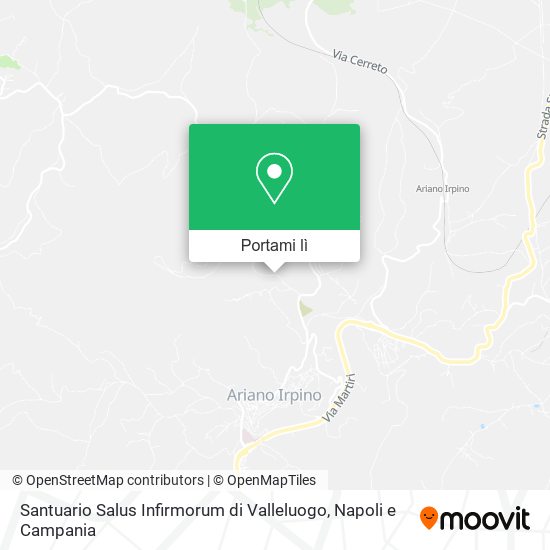 Mappa Santuario Salus Infirmorum di Valleluogo