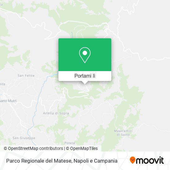 Mappa Parco Regionale del Matese