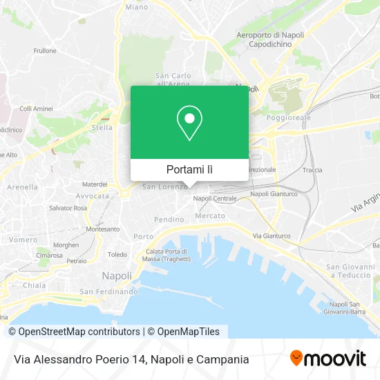Mappa Via Alessandro Poerio 14