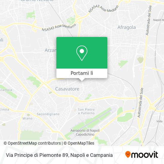Mappa Via Principe di Piemonte 89