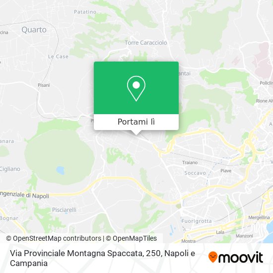 Mappa Via Provinciale Montagna Spaccata, 250