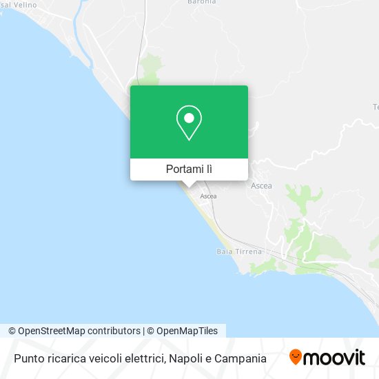 Mappa Punto ricarica veicoli elettrici