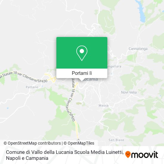 Mappa Comune di Vallo della Lucania Scuola Media Luinetti