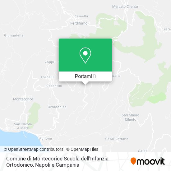 Mappa Comune di Montecorice Scuola dell'Infanzia Ortodonico