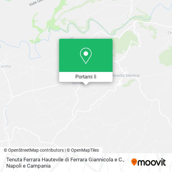 Mappa Tenuta Ferrara Hautevile di Ferrara Giannicola e C.