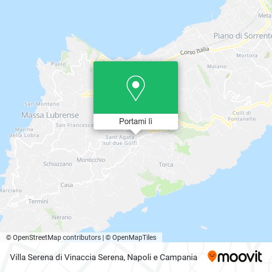 Mappa Villa Serena di Vinaccia Serena