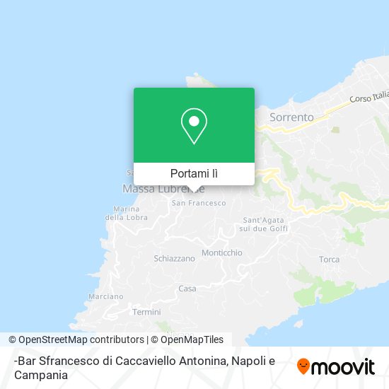 Mappa -Bar Sfrancesco di Caccaviello Antonina