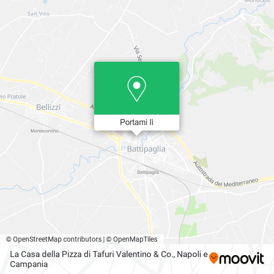 Mappa La Casa della Pizza di Tafuri Valentino & Co.