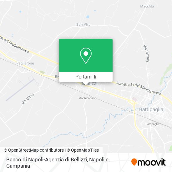 Mappa Banco di Napoli-Agenzia di Bellizzi