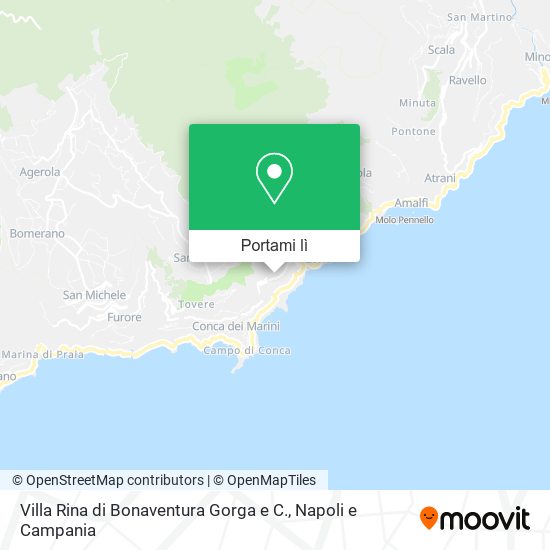 Mappa Villa Rina di Bonaventura Gorga e C.