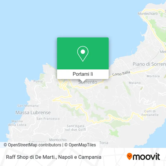 Mappa Raff Shop di De Marti.