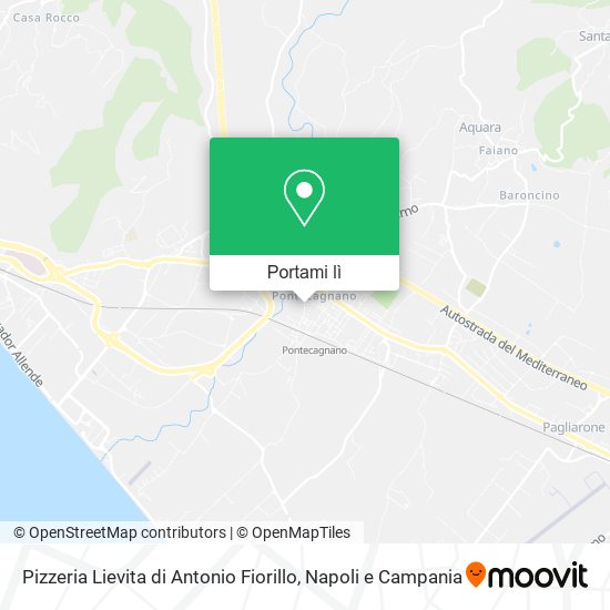 Mappa Pizzeria Lievita di Antonio Fiorillo
