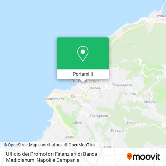 Mappa Ufficio dei Promotori Finanziari di Banca Mediolanum