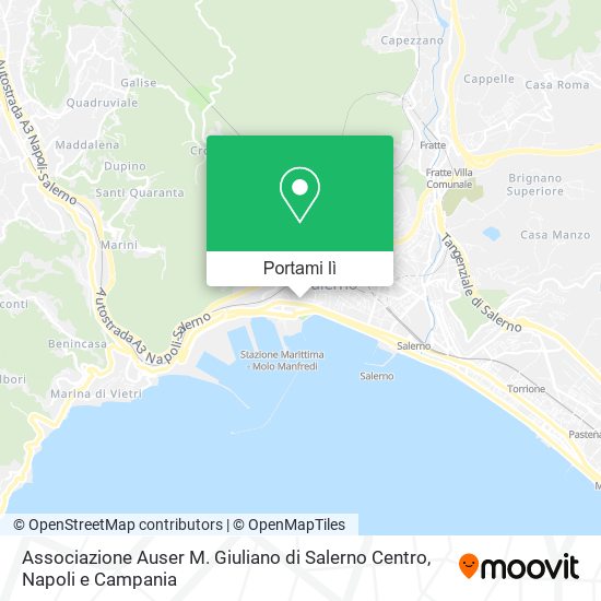 Mappa Associazione Auser M. Giuliano di Salerno Centro