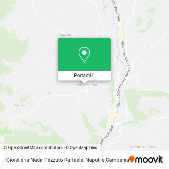 Mappa Gioielleria Nadir Pezzuto Raffaele