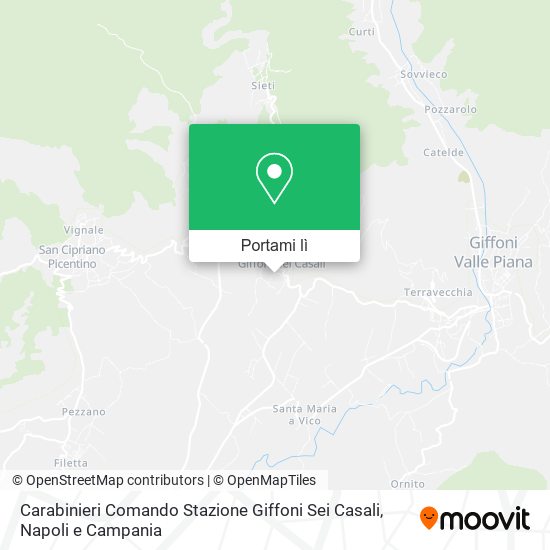Mappa Carabinieri Comando Stazione Giffoni Sei Casali