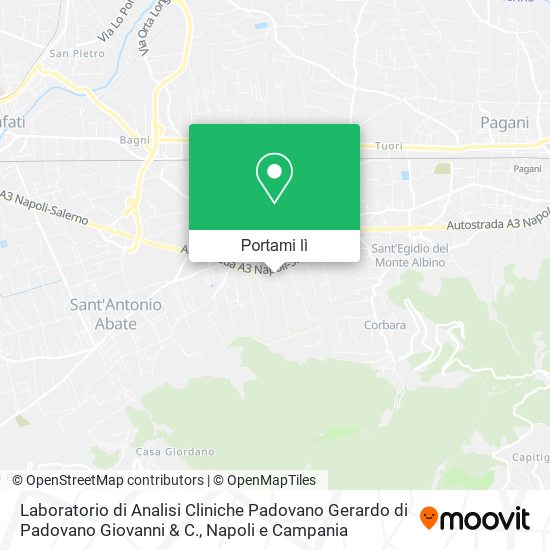 Mappa Laboratorio di Analisi Cliniche Padovano Gerardo di Padovano Giovanni & C.
