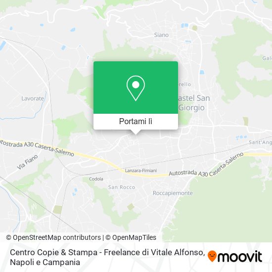 Mappa Centro Copie & Stampa - Freelance di Vitale Alfonso