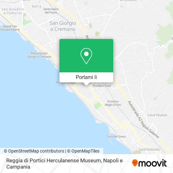 Mappa Reggia di Portici Herculanense Museum