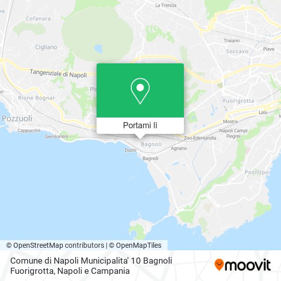 Mappa Comune di Napoli Municipalita' 10 Bagnoli Fuorigrotta