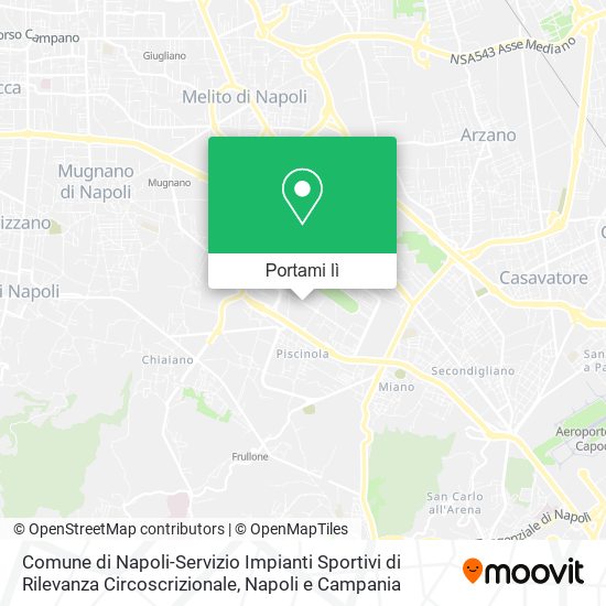 Mappa Comune di Napoli-Servizio Impianti Sportivi di Rilevanza Circoscrizionale