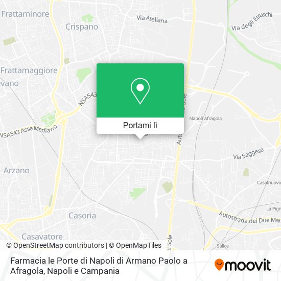 Mappa Farmacia le Porte di Napoli di Armano Paolo a Afragola