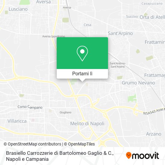 Mappa Brasiello Carrozzerie di Bartolomeo Gaglio & C.
