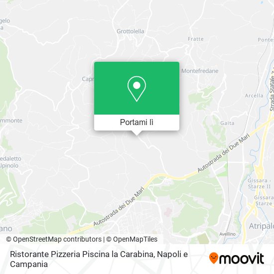 Mappa Ristorante Pizzeria Piscina la Carabina