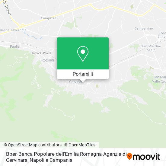 Mappa Bper-Banca Popolare dell'Emilia Romagna-Agenzia di Cervinara