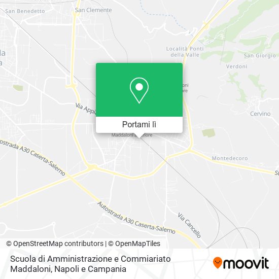 Mappa Scuola di Amministrazione e Commiariato Maddaloni