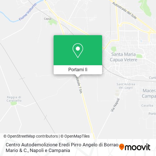 Mappa Centro Autodemolizione Eredi Pirro Angelo di Borrao Mario & C.