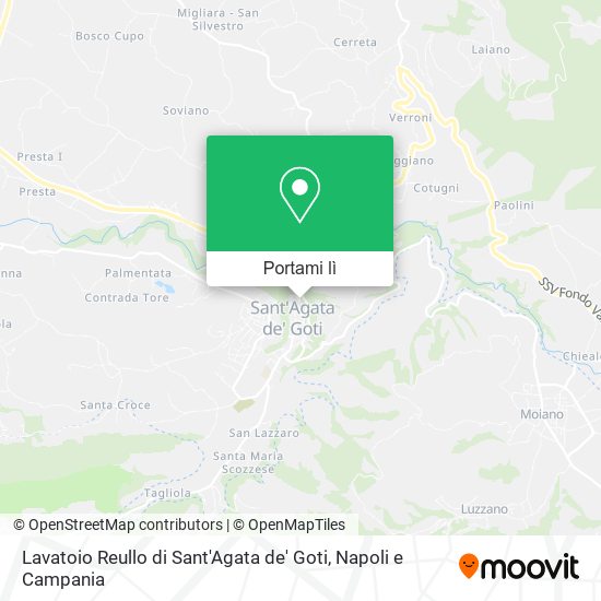 Mappa Lavatoio Reullo di Sant'Agata de' Goti