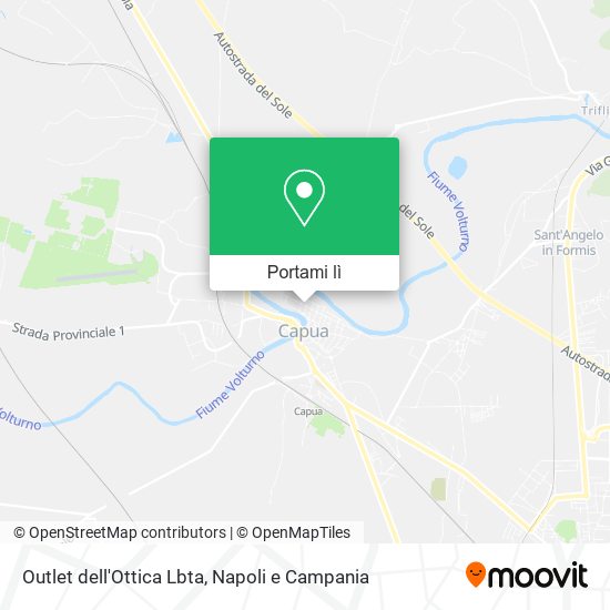 Mappa Outlet dell'Ottica Lbta