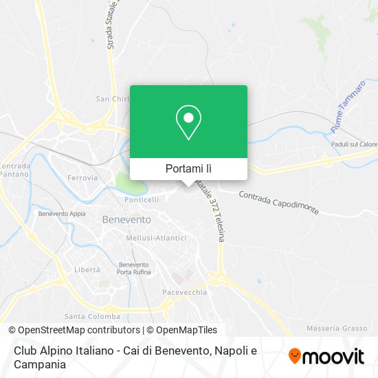 Mappa Club Alpino Italiano - Cai di Benevento