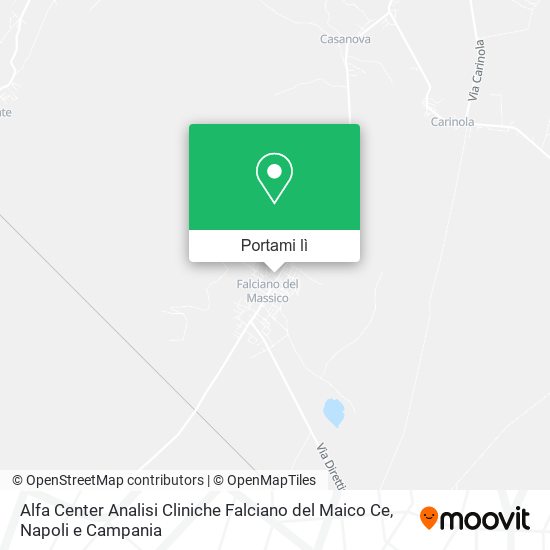 Mappa Alfa Center Analisi Cliniche Falciano del Maico Ce