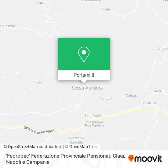 Mappa 'Fepropec' Federazione Provinciale Pensionati Claai
