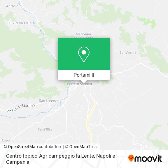 Mappa Centro Ippico-Agricampeggio la Lente